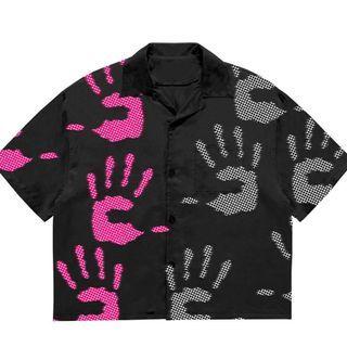 Short-sleeve Contrast Hand Shirt