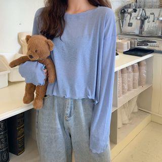 Round-neck Oversized Long-sleeve Top