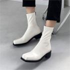 Square-toe Stitched Booties