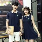 Couple Matching Short-sleeve Polo Shirt / Sleeveless Dress