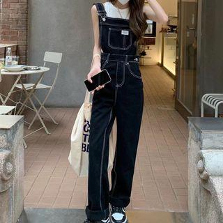 Denim Suspender Pants / Tank Top