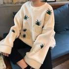 Pineapple Embroidered Pullover