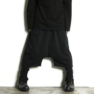 Wool-blend Elastic-waist Harem Pants