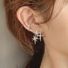 Star Drop Earring 1 Pair - Light Gold - One Size