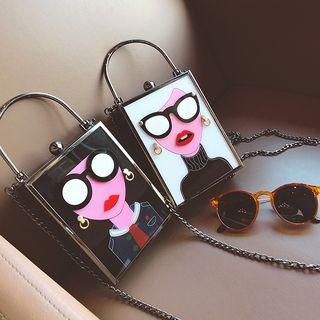 Cartoon Chain Strap Crossbody Box Bag