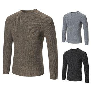 Long Sleeve Mock Neck Rib Knit Top