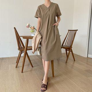 Nylon Midi Dress In 3 Types