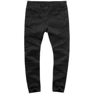 Ribbed Panel Slim-fit Jeans