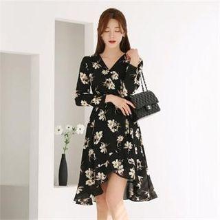 Tall Size Button-trim Chiffon Blouse