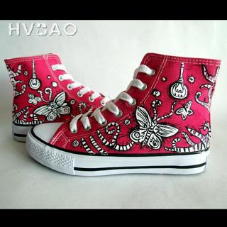 Flying Butterfly High-top Canvas Sneakers