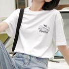 Short-sleeve Graphic Print T-shirt White - One Size