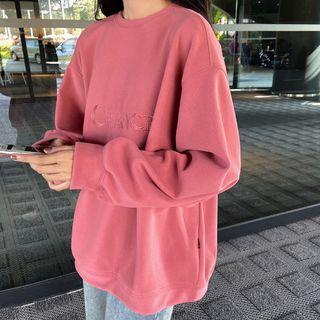 Chance Embroidered Fleece-lined Pullover