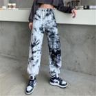 High Waist Tie-dye Loose-fit Pants