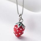 925 Sterling Silver Strawberry Pendant S925 Silver - Only Pendant - As Shown In Figure - One Size