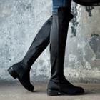 Elastic Faux-suede Over-the-knee Boots