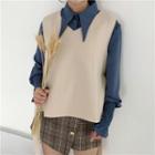 Long-sleeve Shirt / V-neck Vest