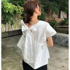 Bow-back Short-sleeve Top