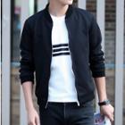 Plain Stand Collar Jacket
