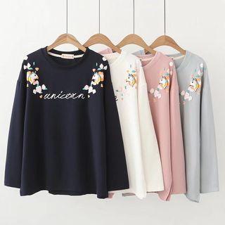 Unicorn Print Pullover