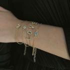 Set: Rhinestone Bracelet (assorted Designs) 0201 - Gold - One Size