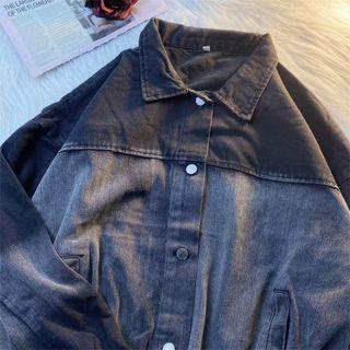 Tie Dye Button-up Denim Jacket