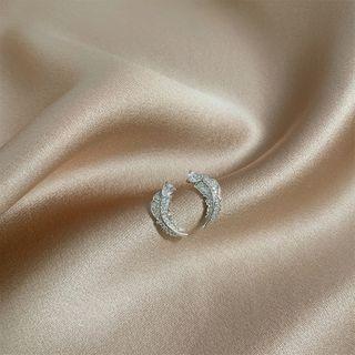 Rhinestone Feather Earring