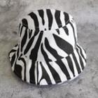 Zebra-stripe Bucket Hat As Shown In Figure - One Size