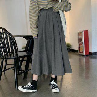 High-waist Loose Fit Plain Skirt