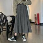 High-waist Loose Fit Plain Skirt