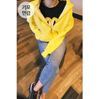 Lettering-back Cotton Hoodie