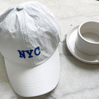 Letter Embroidered Cap White - One Size