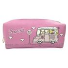Snoopy W Fastener Pouch (purple) One Size
