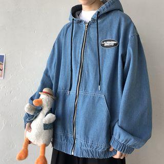 Denim Zip Hoodie