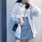Set: Long-sleeve Shirt / Mini A-line Skirt / Camisole Top