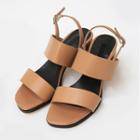 Wooden Block-heel Slingback Sandals