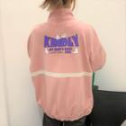 Two Tone Loose-fit Zip-up Printed Jacket