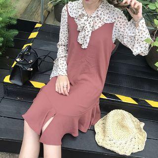 Chiffon Blouse / Strappy A-line Dress