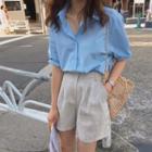 Short-sleeve Shirt / Cotton Linen Shorts