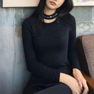 Embroidered Cutout Long-sleeve Top