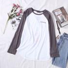 Long-sleeve Raglan T-shirt White - One Size