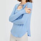 Long-sleeve Tie-front Sports Top / Yoga Pants