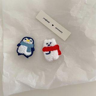 Fluffy Bear / Penguin Hair Clip