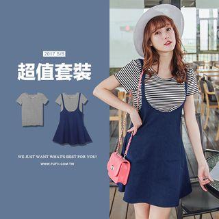 Set: Dress + Striped Top