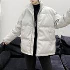 Faux-leather Fleece Two-way Jacket