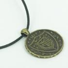 Royal Charm Leather Necklace One Size