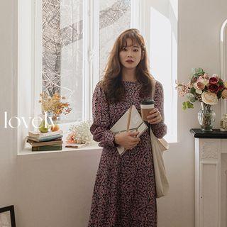 Tie-back Floral Maxi Dress Pink - One Size