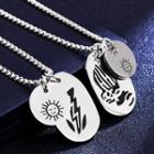 Cartoon Tag Pendant Stainless Steel Necklace