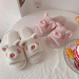 Pig Fleece Slippers