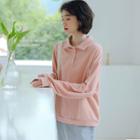 Polo Collared Pullover Pink - One Size