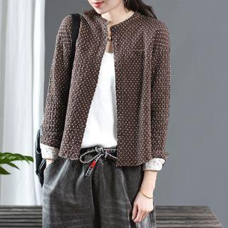 Dotted Single-breasted Linen Jacket